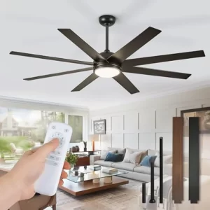 72 Inch Large Ceiling Fan with Light and Remote