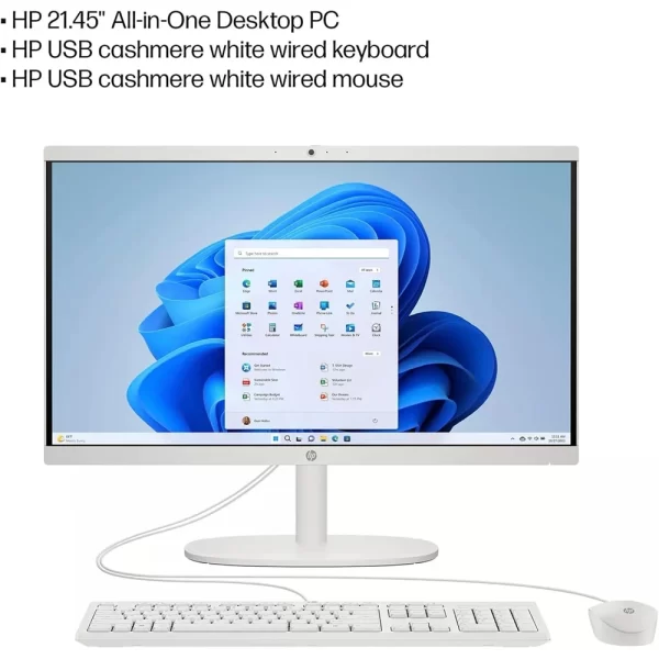 HP 21.5-inch All-in-One Anti-Glare 1080P FHD Display Desktop Computer Up to 32GB RAM, 2TB SSD - Image 2
