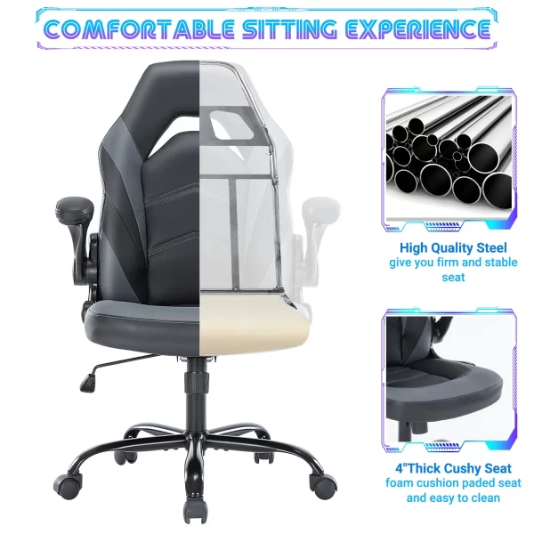 JHK Ergonomic Adjustable PU Leather Chair - Image 5