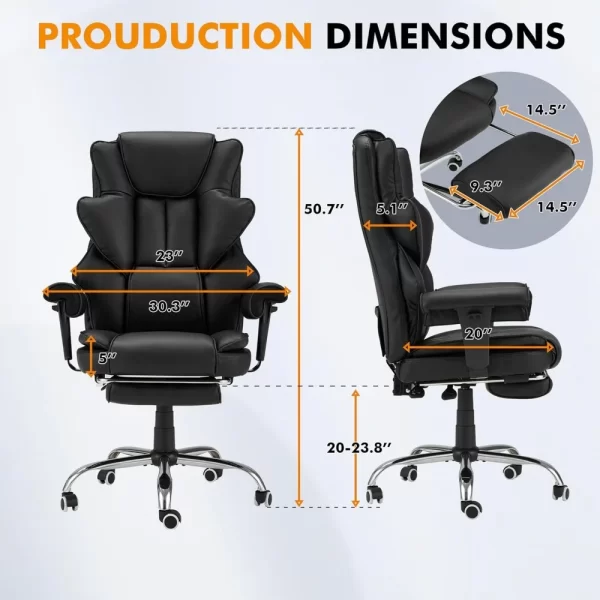 6-Point Massage Heating Ergonomic Executive Chair - Image 6
