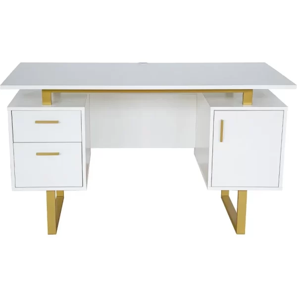 Mobili Storage Drawers and Cabinet 51.25” W-Modern Office Large Floating Desktop - Image 4