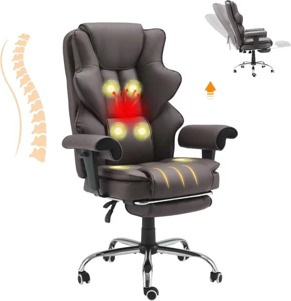 6-Point Massage Heating Ergonomic Executive Chair - Image 8