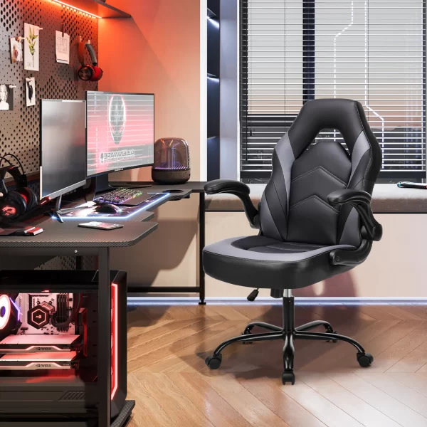 JHK Ergonomic Adjustable PU Leather Chair - Image 2