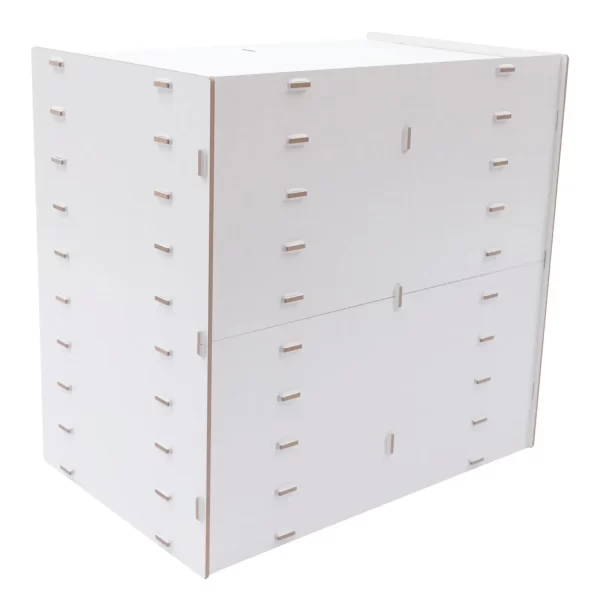 9-Tier File Fold Holder Rack Office Paper Organizer Magazine Storage Book Shelf Wood Desktop File Organizer Document 18 Grids - Image 6
