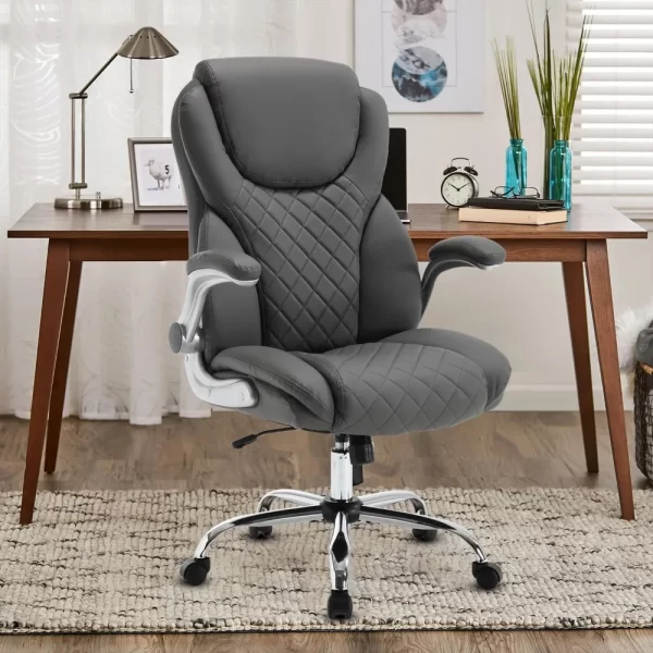 Pu Leather High Back Ergonomic Office Desk Chairs with Wheels