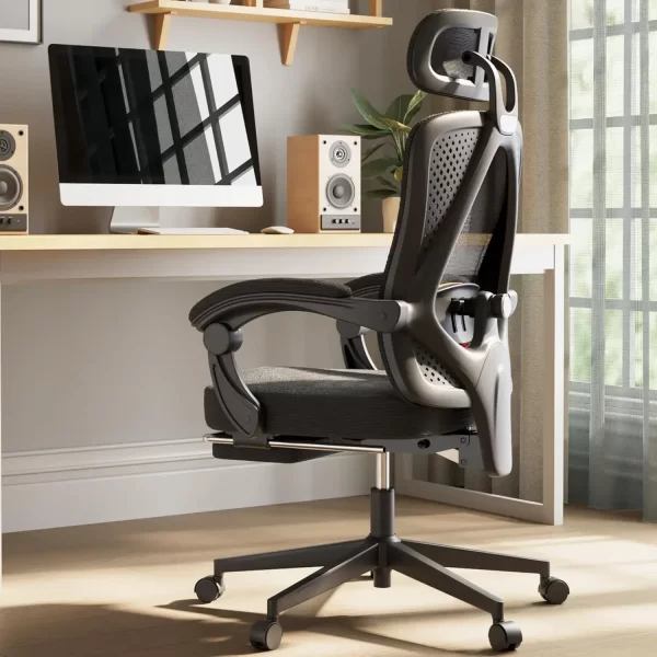 Ergonomic Office Chair, Breathable Mesh, Pocket Spring Cushion, Adjustable Lumbar Support and Headrest - Image 7
