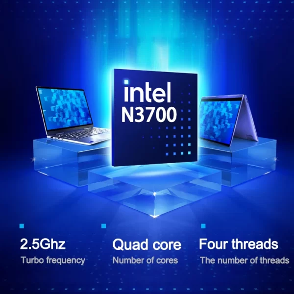 14.1" Slim Bezel Laptop Intel N3700 16GB RAM 1TB SSD Win11 Lightweight - Image 5