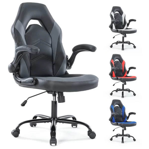 JHK Ergonomic Adjustable PU Leather Chair