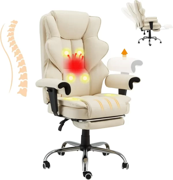 6-Point Massage Heating Ergonomic Executive Chair - Image 7
