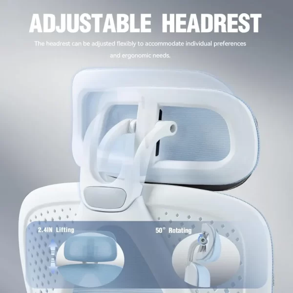 Ergonomic Office Chair, Breathable Mesh, Pocket Spring Cushion, Adjustable Lumbar Support and Headrest - Image 4