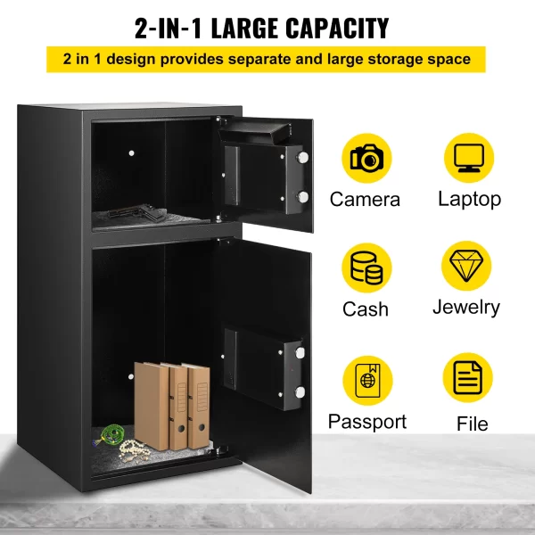 VEVOR Large Double Door Security Safe Box 2.6 Cubic Feet Steel Safe Box - Image 5