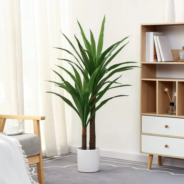 Dracaena Silk Plant Corn Stalk 6ft Tall Faux Plants Indoor Large Fake Plants - Image 7