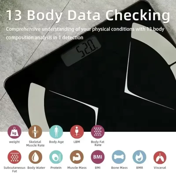 Electronic Smart Bluetooth Weighing Human Charging Simple Weight Scale - Image 2