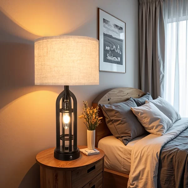 3 Colors Industrial Retro Desk Lamp Night Light - Image 5