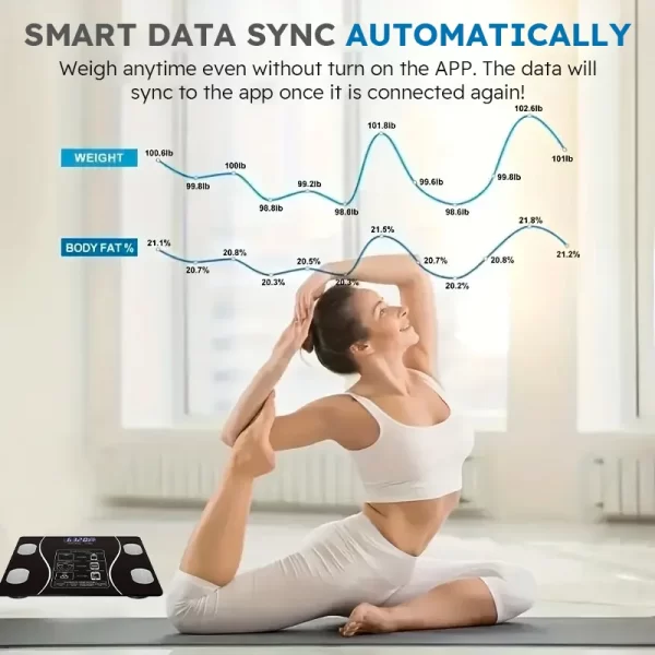 Smart Wireless LED Digital Bathroom Weight Scale Body Composition Analyzer Testing Scale - Image 5