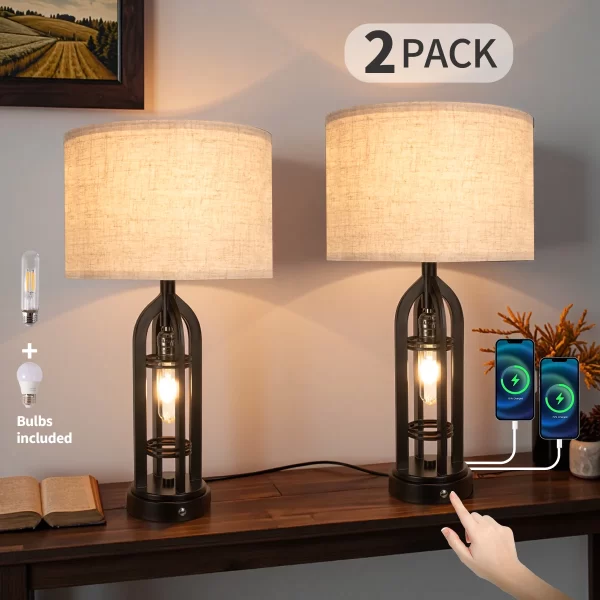 3 Colors Industrial Retro Desk Lamp Night Light