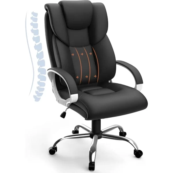 Office Chair, Leather Executive Chair Ergonomic Home Office Chairs Heavy Duty