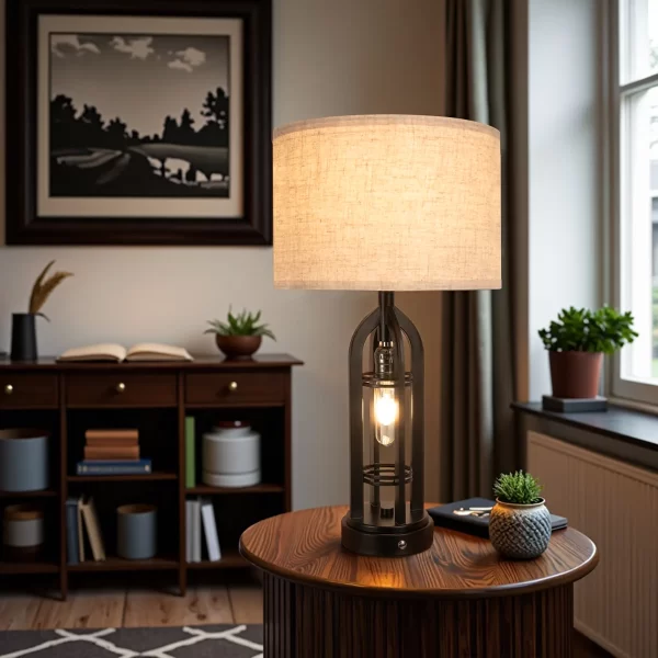 3 Colors Industrial Retro Desk Lamp Night Light - Image 2