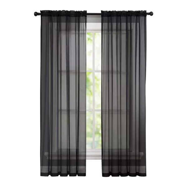 2pcs Sheer Voile Curtain, Colorful Tulle Panel for Door Casement, Divider Scarf, 2m*1m, Easy Fit Rod Pocket, Home Decor - Image 6