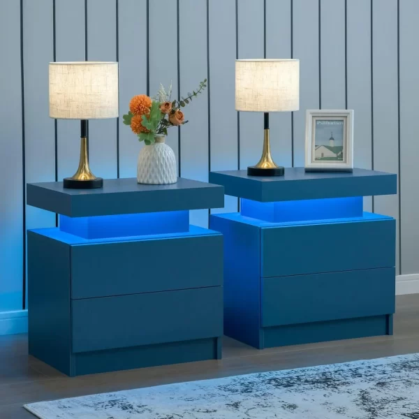 2 LED bedside tables - Image 13