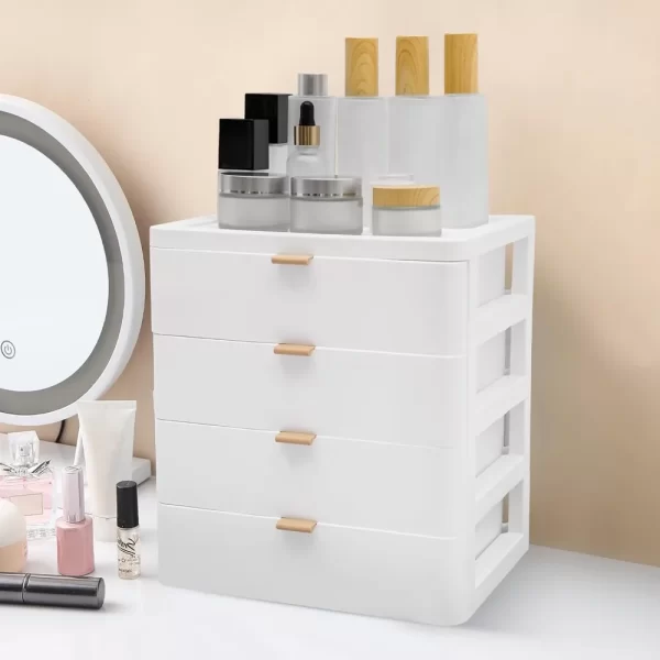 Drawer Box Desk Organizer with 4 Drawers for Documents Office Supplies - Image 2