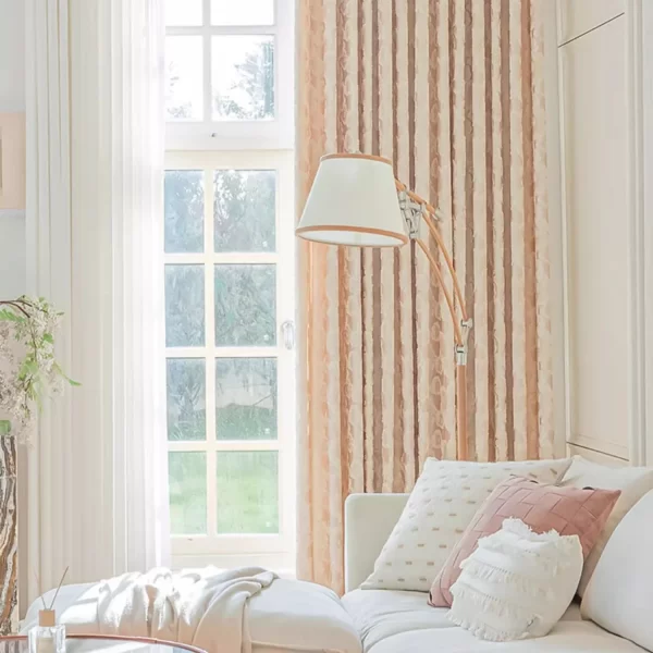 Blue Gliding 3D Embossed Flower Jacquard Bedroom Curtains, Luxury Bronzing Exquisite Semi-Shade Living Room, Kitchen Drapes Decor - Image 6