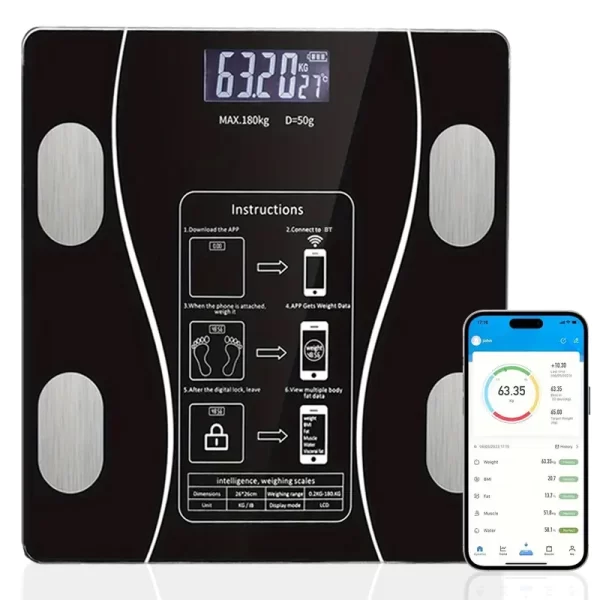 Smart Wireless LED Digital Bathroom Weight Scale Body Composition Analyzer Testing Scale - Image 2