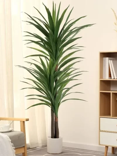 Dracaena Silk Plant Corn Stalk 6ft Tall Faux Plants Indoor Large Fake Plants