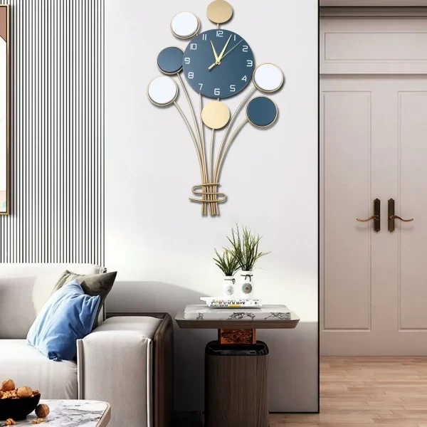 Large Wall Clock Without Drilling Battery Operated Silent - Image 3