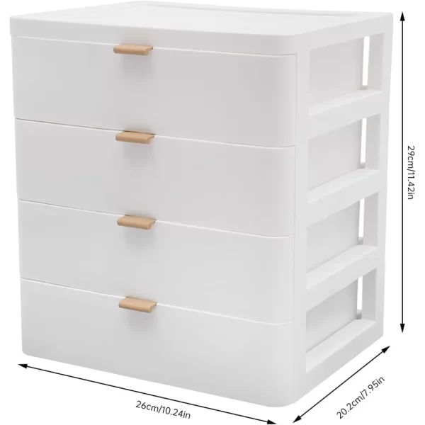 Drawer Box Desk Organizer with 4 Drawers for Documents Office Supplies - Image 5