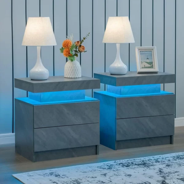 2 LED bedside tables - Image 14