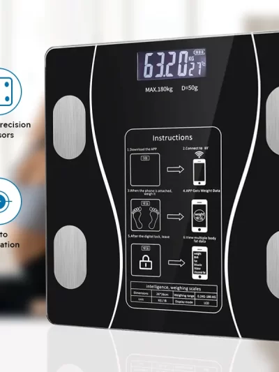Smart Wireless LED Digital Bathroom Weight Scale Body Composition Analyzer Testing Scale