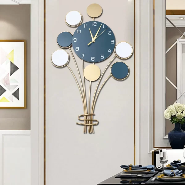 Large Wall Clock Without Drilling Battery Operated Silent - Image 2