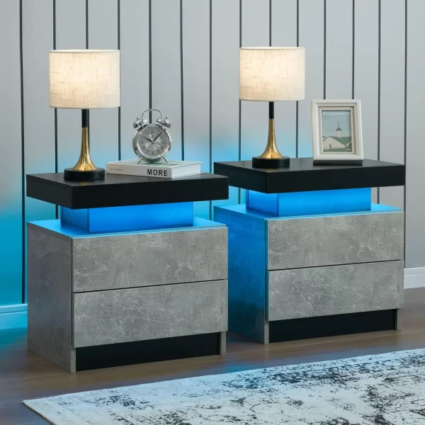 2 LED bedside tables - Image 15