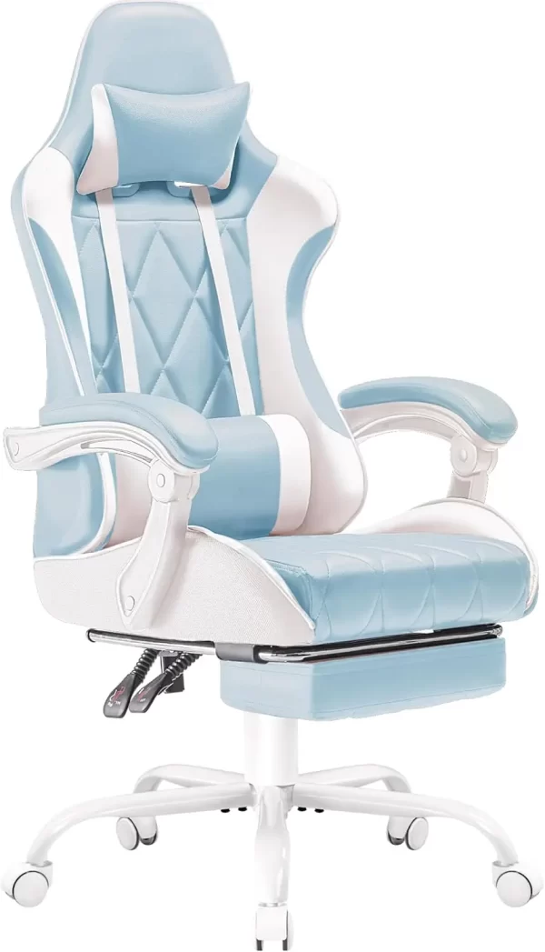 Computer Chair with Footrest and Massage Lumbar Support - Image 13