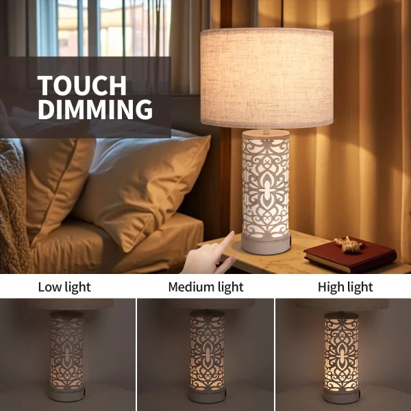 Retro Farmhouse Table Lamp with Multi-Function and Dimmable - Image 3