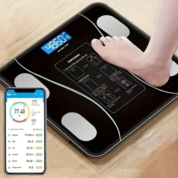 Smart Wireless LED Digital Bathroom Weight Scale Body Composition Analyzer Testing Scale - Image 3