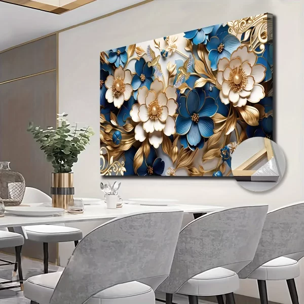 Canvas Wall Art Filled with Floral Symphony Suitable for Living Room - Image 4