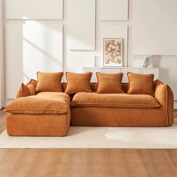 Deep Seat Compression Sofa 3 Seater for Living Room - Image 9