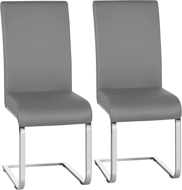 4PCS Dining Chairs Armless Leather Dining/Desk Room - Image 11
