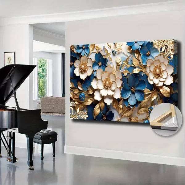 Canvas Wall Art Filled with Floral Symphony Suitable for Living Room - Image 2