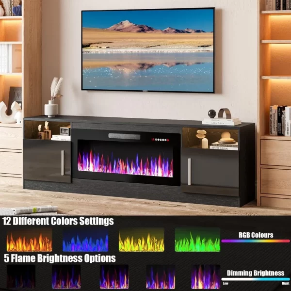 Fireplace with TV Stand 36" inch Electric Fireplace and Up to 80" TVs - Image 5