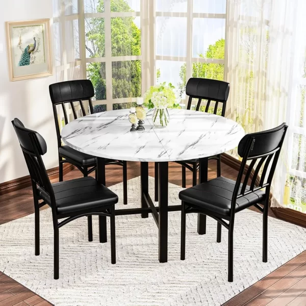 Round Dining Table Set for 4 - Image 2