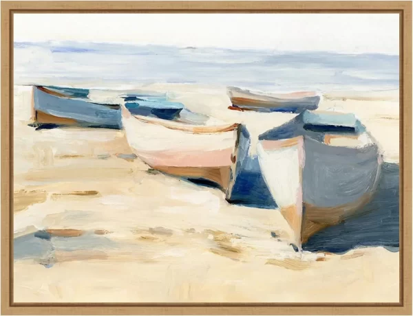 Framed Canvas Wall Art 32x42 Beached Boats I by Ethan Harper - Image 8