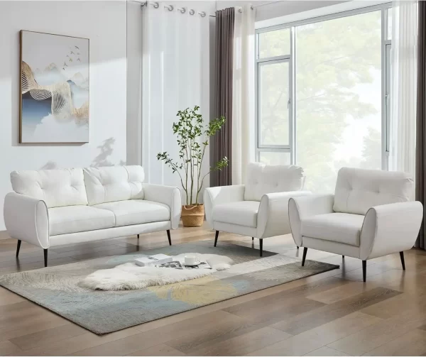 Leather Sofa Couch 61" Small Loveseat Couches for Living Room - Image 10
