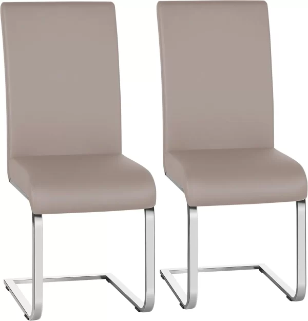 4PCS Dining Chairs Armless Leather Dining/Desk Room - Image 10