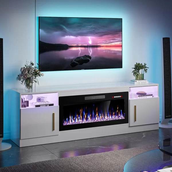 Fireplace with TV Stand 36" inch Electric Fireplace and Up to 80" TVs - Image 8