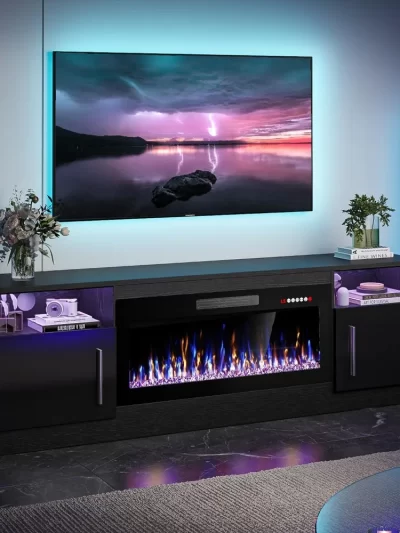 Fireplace with TV Stand 36" inch Electric Fireplace and Up to 80" TVs