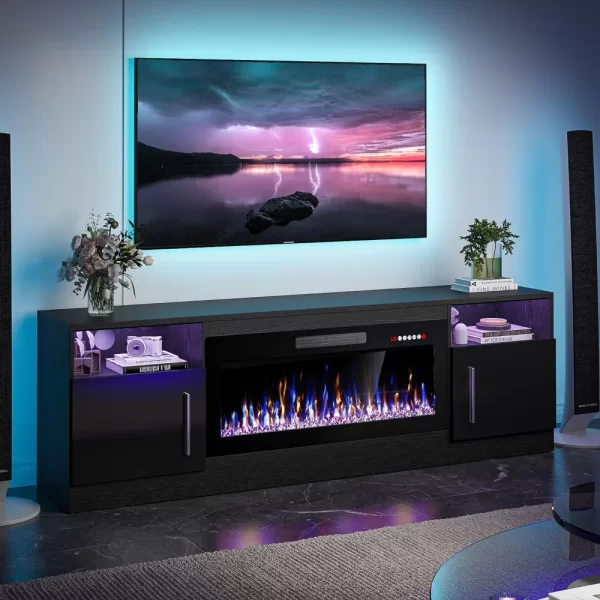 Fireplace with TV Stand 36" inch Electric Fireplace and Up to 80" TVs