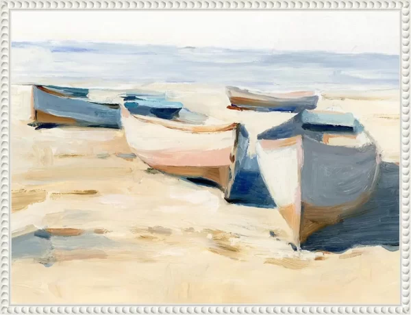 Framed Canvas Wall Art 32x42 Beached Boats I by Ethan Harper - Image 7